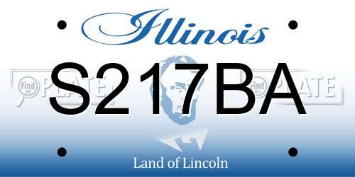 S217BA Illinois License Plate