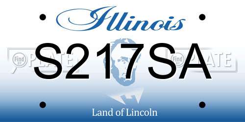 S217SA Illinois License Plate