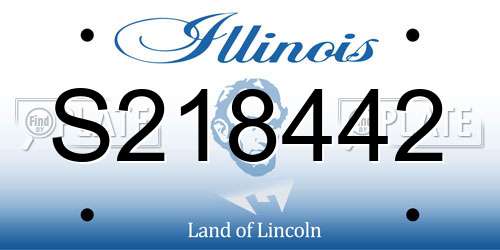 S218442 Illinois License Plate