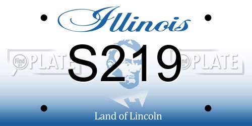 S219 Illinois License Plate