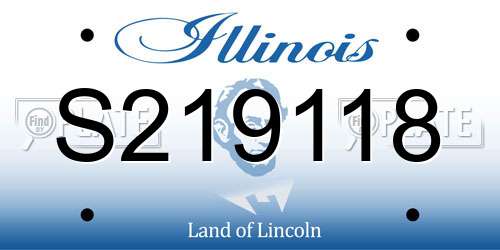 S219118 Illinois License Plate