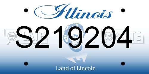 S219204 Illinois License Plate