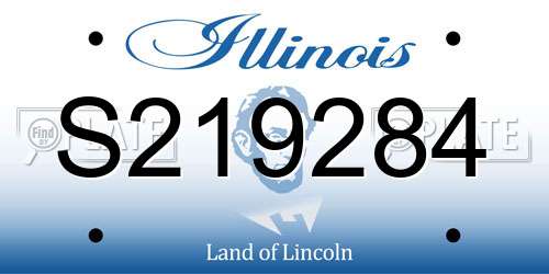 S219284 Illinois License Plate