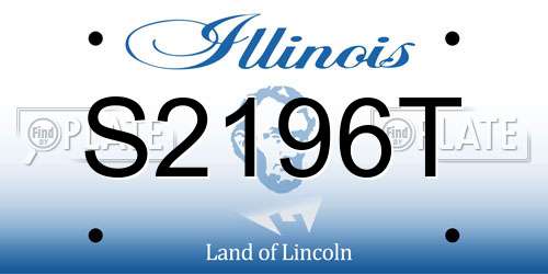 S2196T Illinois License Plate