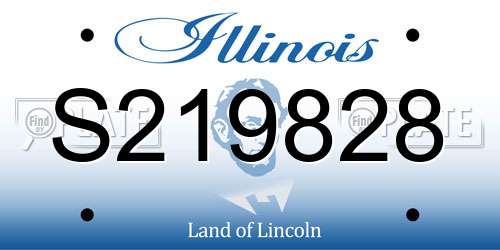 S219828 Illinois License Plate