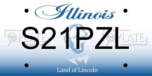 S21PZL Illinois License Plate