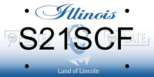 S21SCF Illinois License Plate