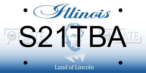 S21TBA Illinois License Plate