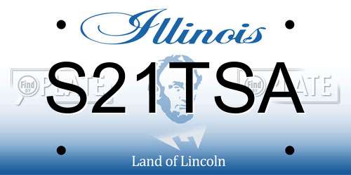 S21TSA Illinois License Plate