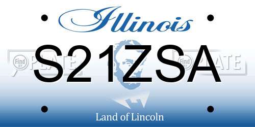 S21ZSA Illinois License Plate