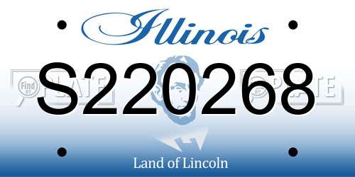 S220268 Illinois License Plate