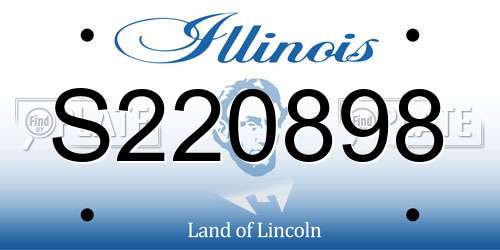 S220898 Illinois License Plate