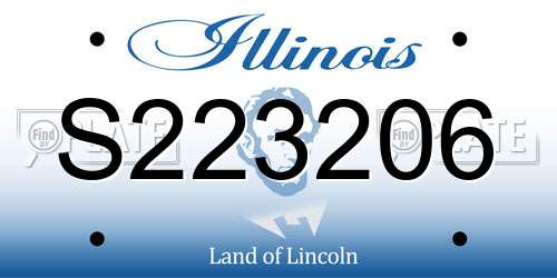 S223206 Illinois License Plate