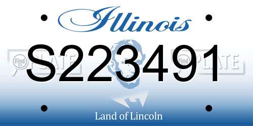 S223491 Illinois License Plate