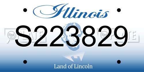 S223829 Illinois License Plate