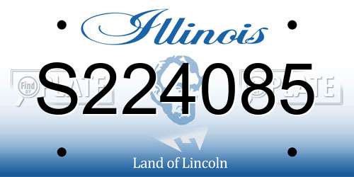 S224085 Illinois License Plate