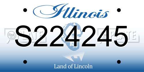 S224245 Illinois License Plate