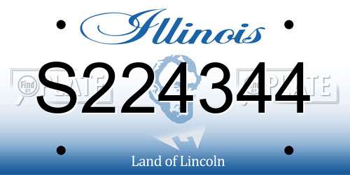 S224344 Illinois License Plate