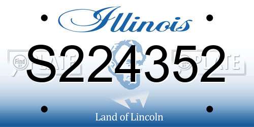 S224352 Illinois License Plate