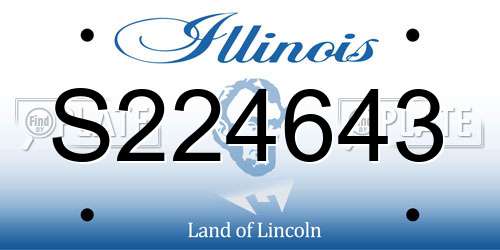 S224643 Illinois License Plate