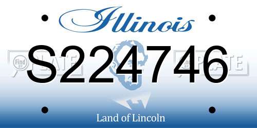 S224746 Illinois License Plate