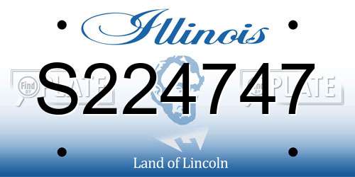 S224747 Illinois License Plate
