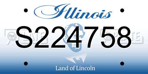 S224758 Illinois License Plate