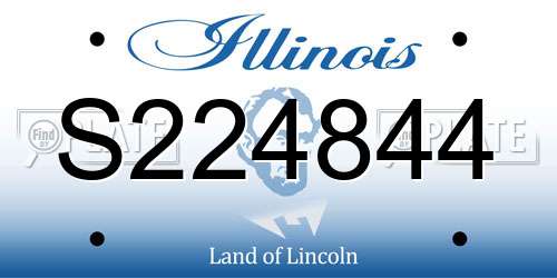 S224844 Illinois License Plate