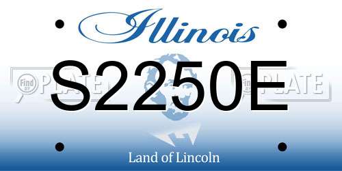 S2250E Illinois License Plate