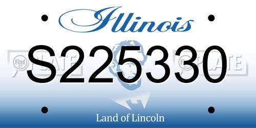 S225330 Illinois License Plate