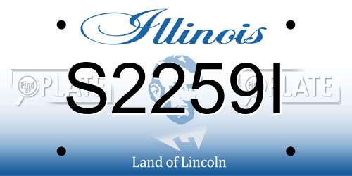 S2259I Illinois License Plate