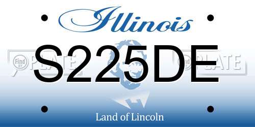 S225DE Illinois License Plate