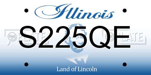 S225QE Illinois License Plate