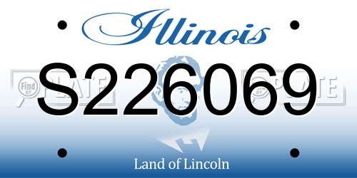 S226069 Illinois License Plate