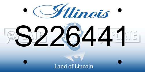 S226441 Illinois License Plate
