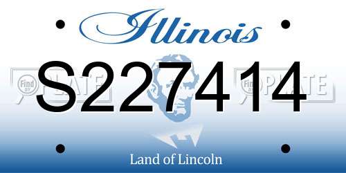 S227414 Illinois License Plate