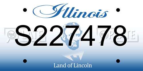 S227478 Illinois License Plate