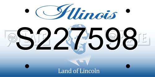 S227598 Illinois License Plate