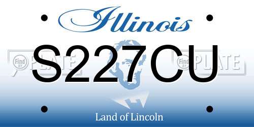 S227CU Illinois License Plate