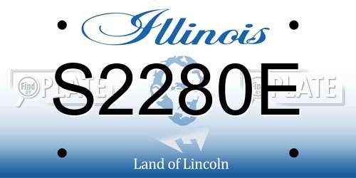 S2280E Illinois License Plate