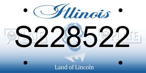 S228522 Illinois License Plate