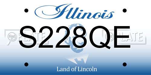 S228QE Illinois License Plate
