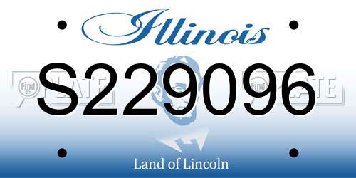 S229096 Illinois License Plate
