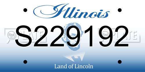 S229192 Illinois License Plate