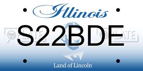S22BDE Illinois License Plate