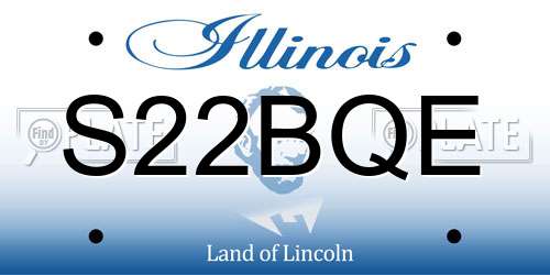 S22BQE Illinois License Plate