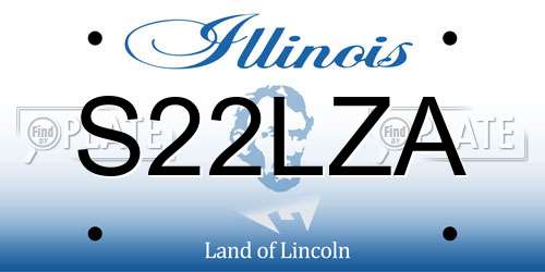S22LZA Illinois License Plate