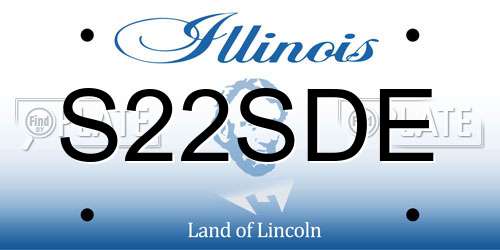 S22SDE Illinois License Plate