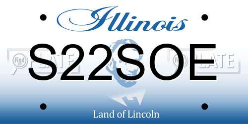 S22SOE Illinois License Plate