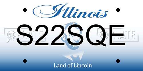 S22SQE Illinois License Plate